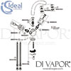 Ideal Standard Duro Sink Mixer R-Mounted Swivel Kitchen Tap Spare Parts